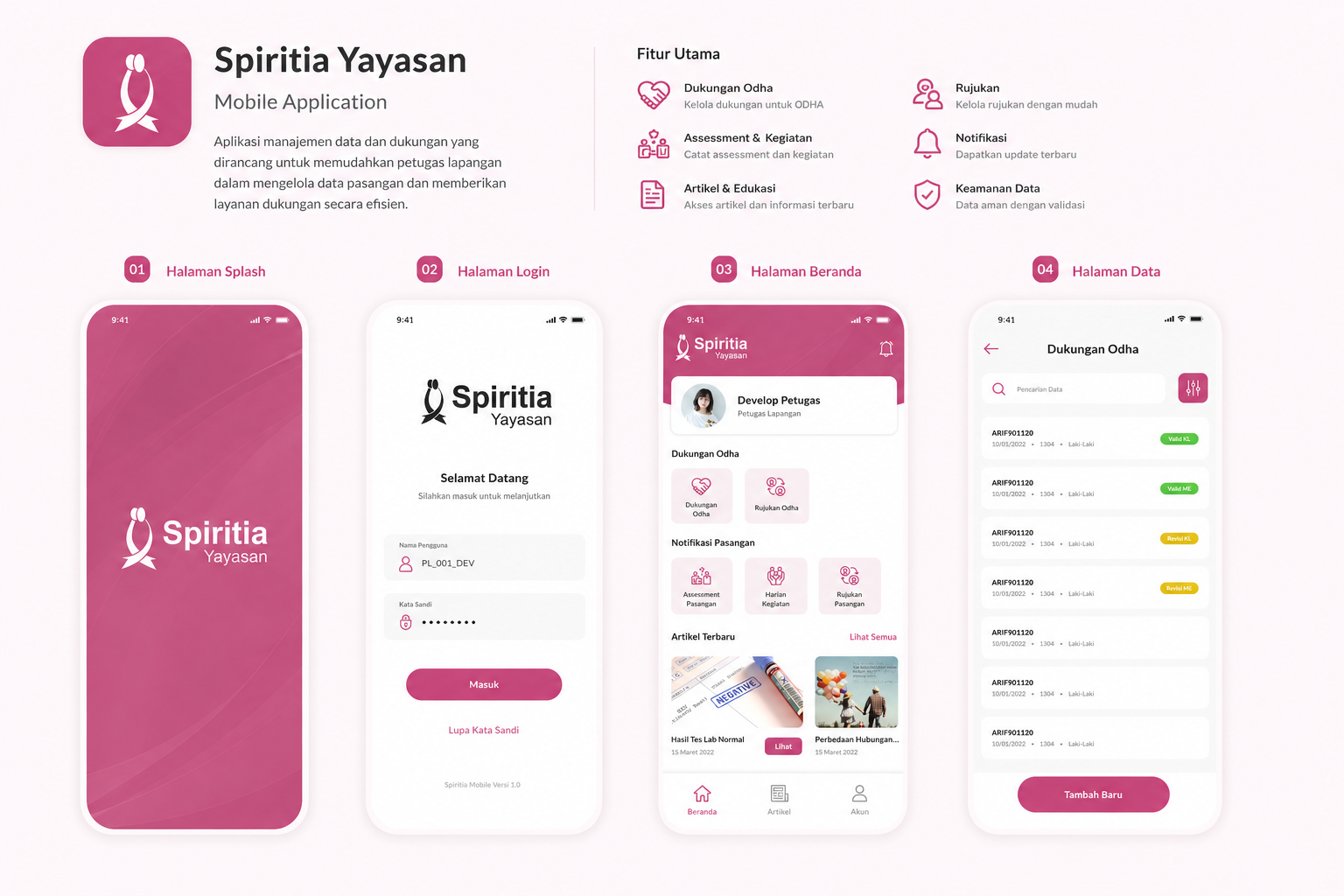 Spiritia Mobile App preview